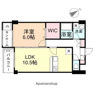 プリズムとなみ中神町【102号室】の間取り