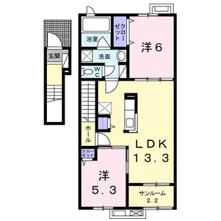 ヴィラージュ プルミエールⅠ【2階】の間取り