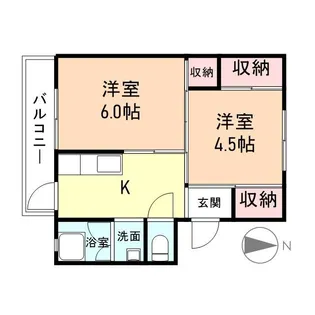 ビレッジハウス井波1号棟【0403号室】の間取り