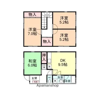 コーポY・T・G B棟【B105号室】の間取り