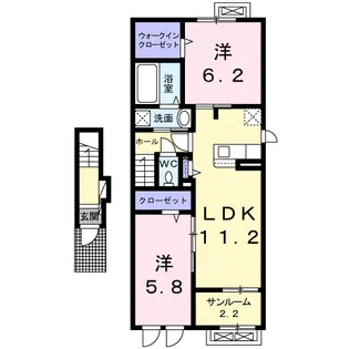 サンアヴェニューⅡ【2階】の間取り