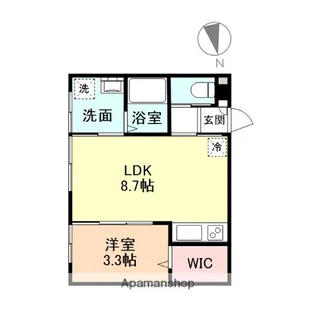 ORTENSIA【108号室】の間取り