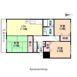 アムール深江【2階】の間取り