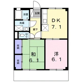 ベルメゾン姫野C棟【1階】の間取り