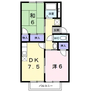ベルメゾン姫野B棟【2階】の間取り