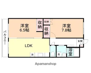 パークキャッスル高岡【303号室】の間取り