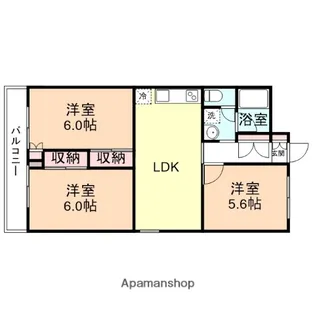 パークキャッスル高岡【901号室】の間取り