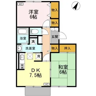 花園ガーデンテラス【1階】の間取り