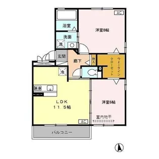 セジュールサンロイヤル【1階】の間取り