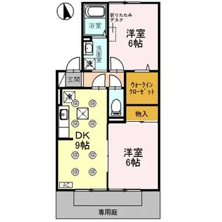 エルミタージュ【1階】の間取り