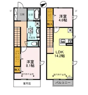 セレッソさくら B棟【1階】の間取り