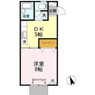 コーポ・アイリス【1階】の間取り