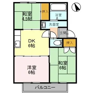 セジュールすばる B【2階】の間取り