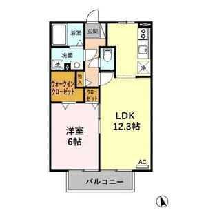 ノーブル千舟 B【2階】の間取り
