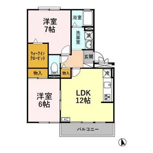 カーサ・コンフォール【2階】の間取り