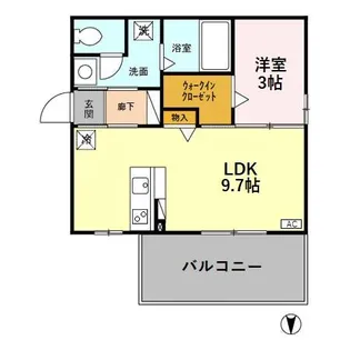 ロイヤルガーデン砺波Ⅱ B【1階】の間取り