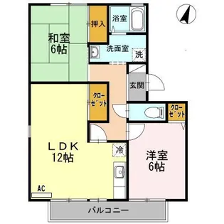 サンビレッジ 1【2階】の間取り