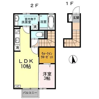 グレース姫野【2階】の間取り