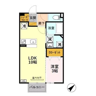 カーサ リブロ【1階】の間取り