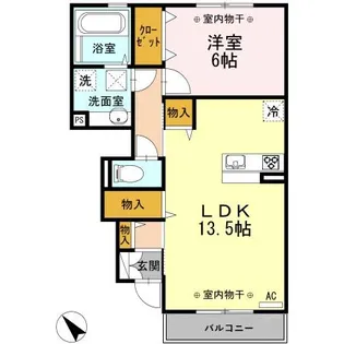 ラメール【1階】の間取り