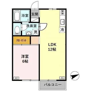ヴィラ フルール【2階】の間取り
