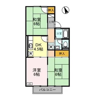 セジュール城東 A棟【202号室】の間取り