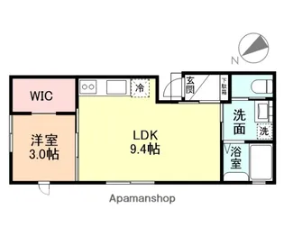CHATONⅢ【105号室】の間取り