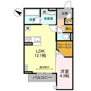 ARANCE御宝町【2階】の間取り
