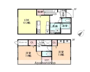 ソシアペンタスⅡ【103号室】の間取り
