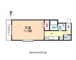 富山県射水市三ケ【マンション】の間取り
