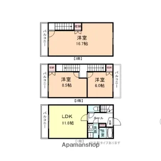 グランアイビスⅠ【101号室】の間取り