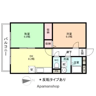 シスコ イン となみ【2階】の間取り