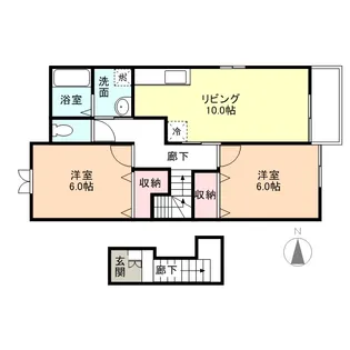 リヴァーハイツ【2階】の間取り