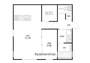 CASA MILA【101号室】の間取り