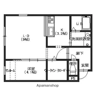 CASA MILA【202号室】の間取り