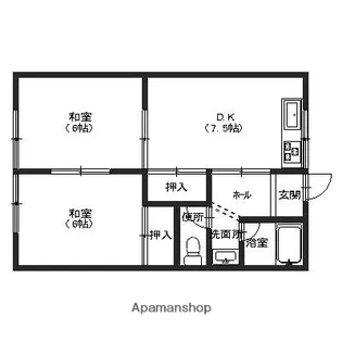 コーポ椿【205号室】の間取り
