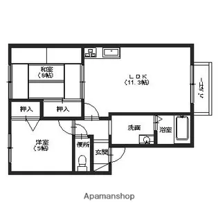 アウル【205号室】の間取り