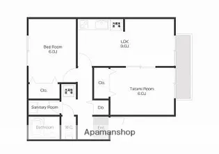 ライツェント【106号室】の間取り