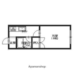 ペルシェ野々市Ⅲ【108号室】の間取り