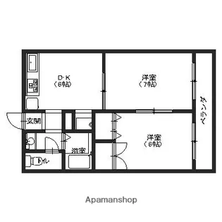 ドリームハウス松任【A201号室】の間取り