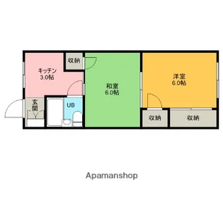 シャトレ御園【111号室】の間取り