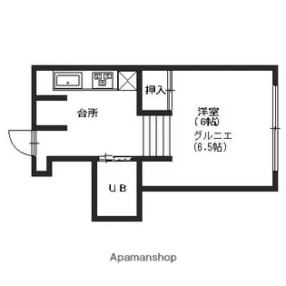 グリーンボード位川【202号室】の間取り