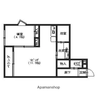 モザール【201号室】の間取り