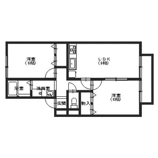 セジュールSAKUDAⅡ【2階】の間取り