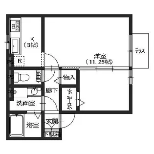 ウィルモア壱番館【102号室】の間取り