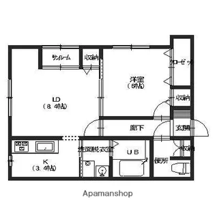 フィナールアソシアード【105号室】の間取り