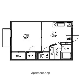 ドミール窪【206号室】の間取り