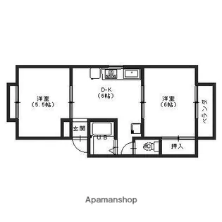 サンフローネ【201号室】の間取り