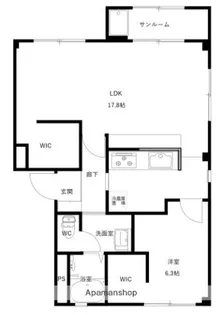 リヴ・リバー光ヶ丘【302号室】の間取り