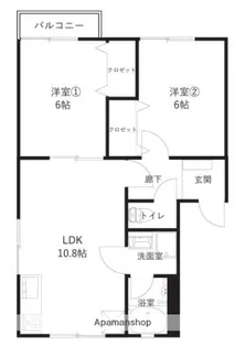 カーサ泉本町【101号室】の間取り